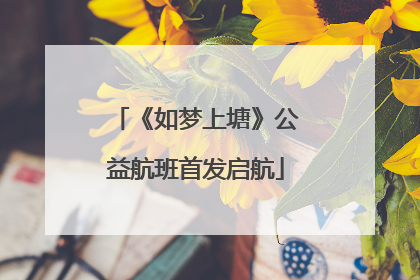 《如梦上塘》公益航班首发启航