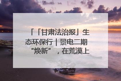 「甘肃法治报」生态环保行｜景电二期“焕新”，在荒漠上筑起一道绿色长城