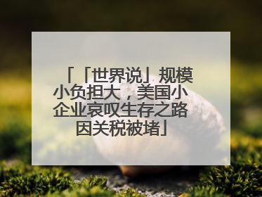 「世界说」规模小负担大，美国小企业哀叹生存之路因关税被堵