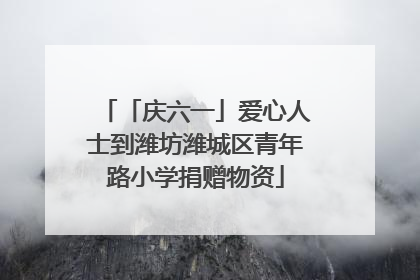 「庆六一」爱心人士到潍坊潍城区青年路小学捐赠物资