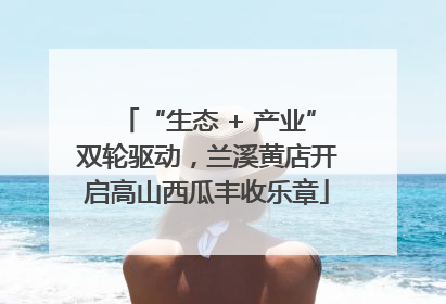 “生态 + 产业”双轮驱动，兰溪黄店开启高山西瓜丰收乐章