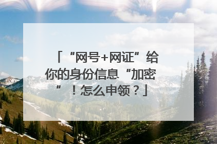 “网号+网证”给你的身份信息“加密”！怎么申领？