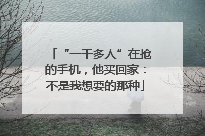 “一千多人”在抢的手机，他买回家：不是我想要的那种