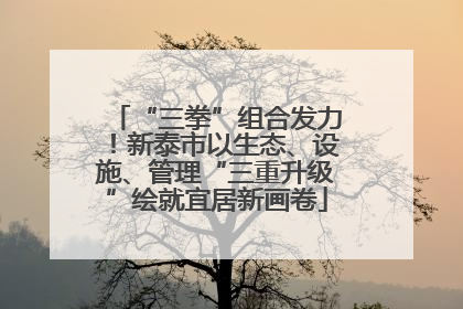 “三拳”组合发力！新泰市以生态、设施、管理“三重升级”绘就宜居新画卷