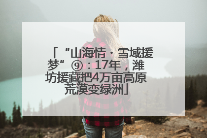 “山海情・雪域援梦”⑨：17年，潍坊援藏把4万亩高原荒漠变绿洲