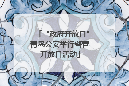 “政府开放月”青岛公安举行警营开放日活动