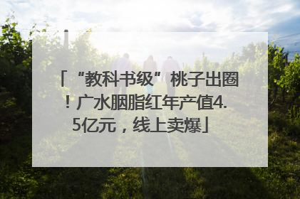 “教科书级”桃子出圈！广水胭脂红年产值4.5亿元，线上卖爆