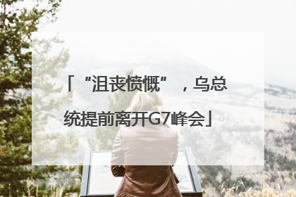 “沮丧愤慨”，乌总统提前离开G7峰会