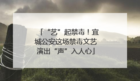 “艺”起禁毒！宜城公安这场禁毒文艺演出“声”入人心
