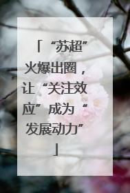“苏超”火爆出圈，让“关注效应”成为“发展动力”