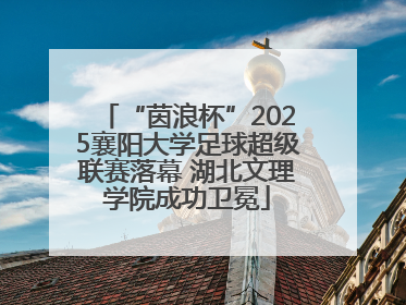 “茵浪杯”2025襄阳大学足球超级联赛落幕 湖北文理学院成功卫冕