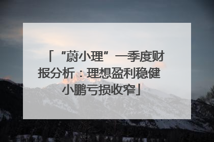 “蔚小理”一季度财报分析：理想盈利稳健 小鹏亏损收窄