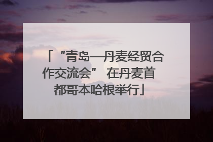 “青岛—丹麦经贸合作交流会” 在丹麦首都哥本哈根举行