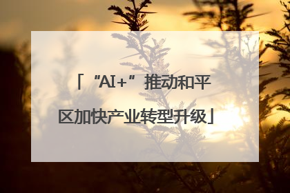 “AI+”推动和平区加快产业转型升级