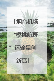 烟台机场“樱桃航班”运输量创新高