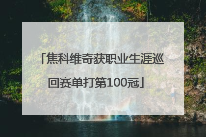 焦科维奇获职业生涯巡回赛单打第100冠