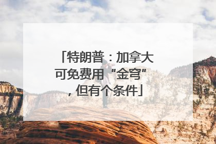特朗普：加拿大可免费用“金穹”，但有个条件