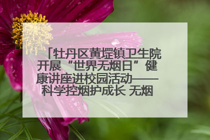 牡丹区黄堽镇卫生院开展“世界无烟日”健康讲座进校园活动——科学控烟护成长 无烟环境助健康