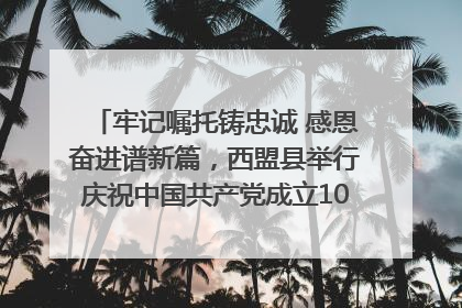牢记嘱托铸忠诚 感恩奋进谱新篇，西盟县举行庆祝中国共产党成立104周年文艺晚会