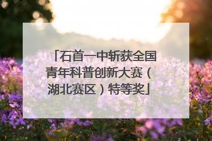 石首一中斩获全国青年科普创新大赛（湖北赛区）特等奖