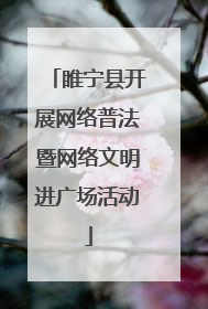 睢宁县开展网络普法暨网络文明进广场活动