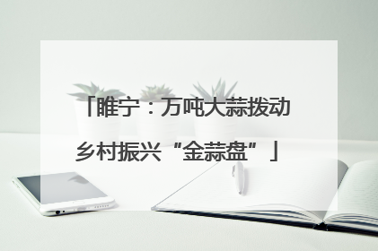 睢宁：万吨大蒜拨动乡村振兴“金蒜盘”