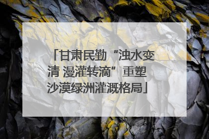 甘肃民勤“浊水变清 漫灌转滴”重塑沙漠绿洲灌溉格局