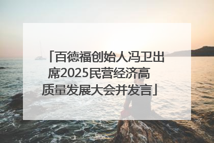 百德福创始人冯卫出席2025民营经济高质量发展大会并发言