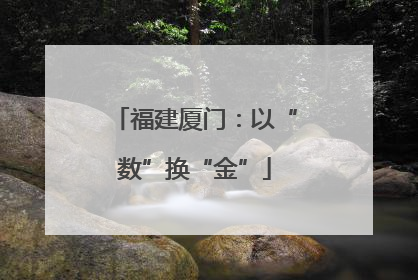 福建厦门：以“数”换“金”