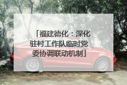 福建德化：深化驻村工作队临时党委协调联动机制