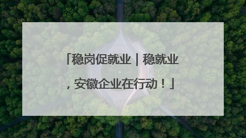 稳岗促就业｜稳就业，安徽企业在行动！