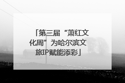 第三届“萧红文化周”为哈尔滨文旅IP赋能添彩