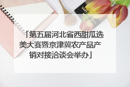第五届河北省西甜瓜选美大赛暨京津冀农产品产销对接洽谈会举办