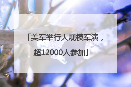 美军举行大规模军演，超12000人参加