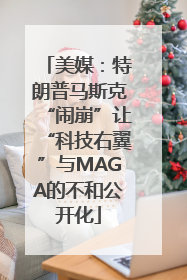 美媒：特朗普马斯克“闹崩”让“科技右翼”与MAGA的不和公开化