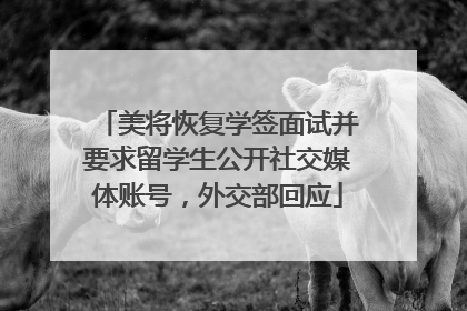 美将恢复学签面试并要求留学生公开社交媒体账号，外交部回应