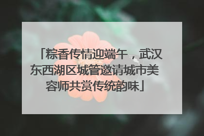 粽香传情迎端午，武汉东西湖区城管邀请城市美容师共赏传统韵味