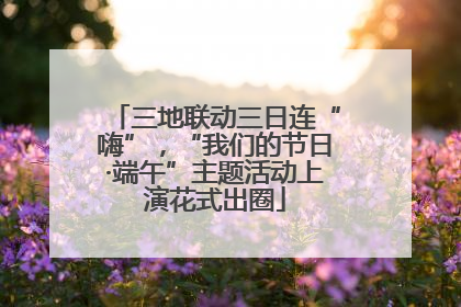 三地联动三日连“嗨”，“我们的节日·端午”主题活动上演花式出圈