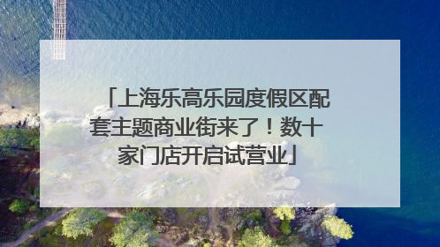 上海乐高乐园度假区配套主题商业街来了！数十家门店开启试营业