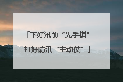 下好汛前“先手棋” 打好防汛“主动仗”
