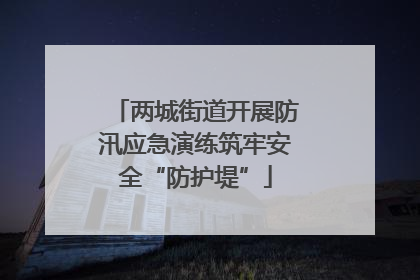两城街道开展防汛应急演练筑牢安全“防护堤”