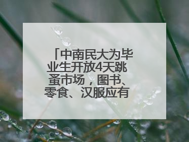 中南民大为毕业生开放4天跳蚤市场，图书、零食、汉服应有尽有，学生：卖了几十个手串