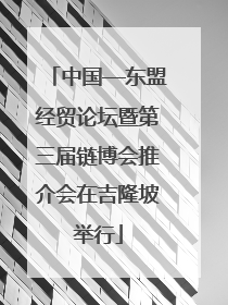 中国—东盟经贸论坛暨第三届链博会推介会在吉隆坡举行