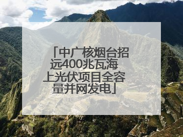 中广核烟台招远400兆瓦海上光伏项目全容量并网发电