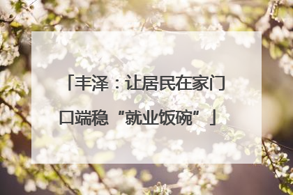 丰泽：让居民在家门口端稳“就业饭碗”