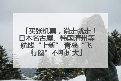 买张机票，说走就走！日本名古屋、韩国清州等航线“上新” 青岛“飞行圈”不断扩大