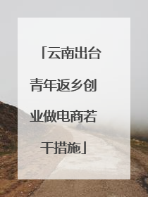 云南出台青年返乡创业做电商若干措施