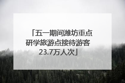 五一期间潍坊重点研学旅游点接待游客23.7万人次