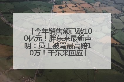 今年销售额已破100亿元！胖东来最新声明：员工被骂最高赔10万！于东来回应