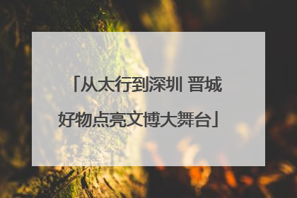 从太行到深圳 晋城好物点亮文博大舞台